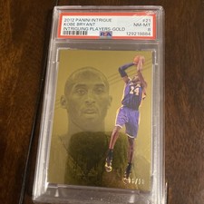 2012-13 Panini Intrigue Intriguing Players Kobe Bryant #21 Gold /10 PSA 8
