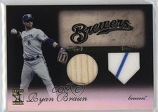 2009 Topps Tribute Relics Dual Black 5/50 Ryan Braun #95 lz7