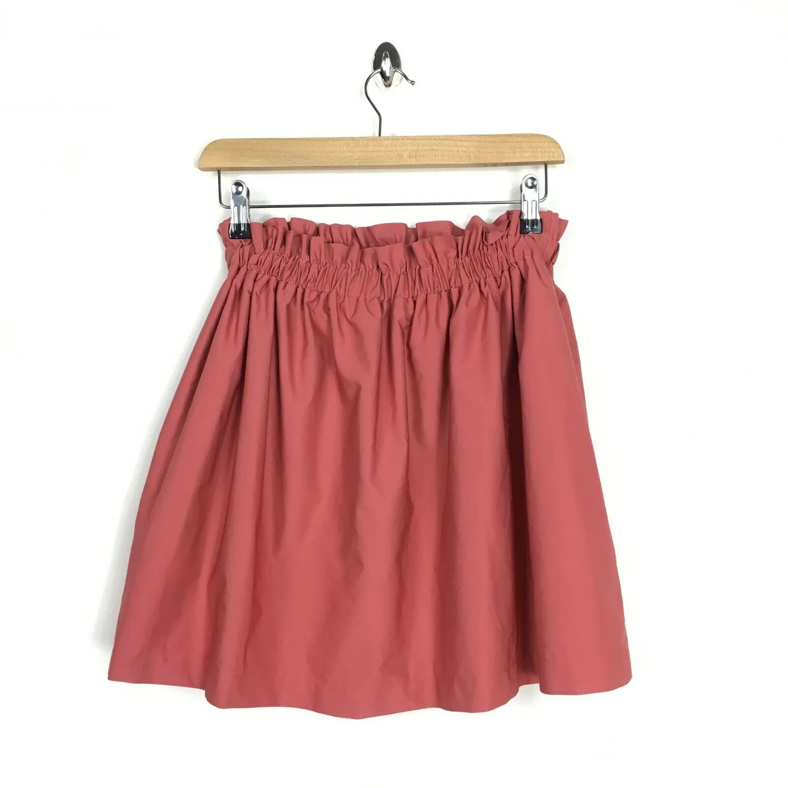 Zara Woman Small 8 10 Mini Skirt Pink Blush Paperbag Waist Short Summer Holiday thumbnail 2