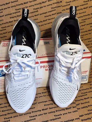  Nike Air Max 270 White Black - (AH8050 100) Men's Size 12