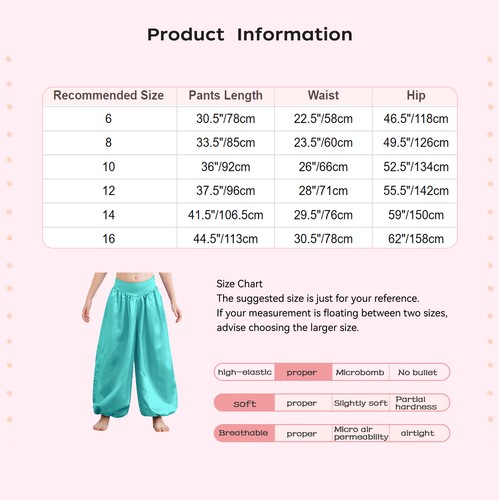 Kids Girls Dance Pants Event Trousers Wide-Leg Bloomers Satin Halloween Palazzo - Picture 66 of 78
