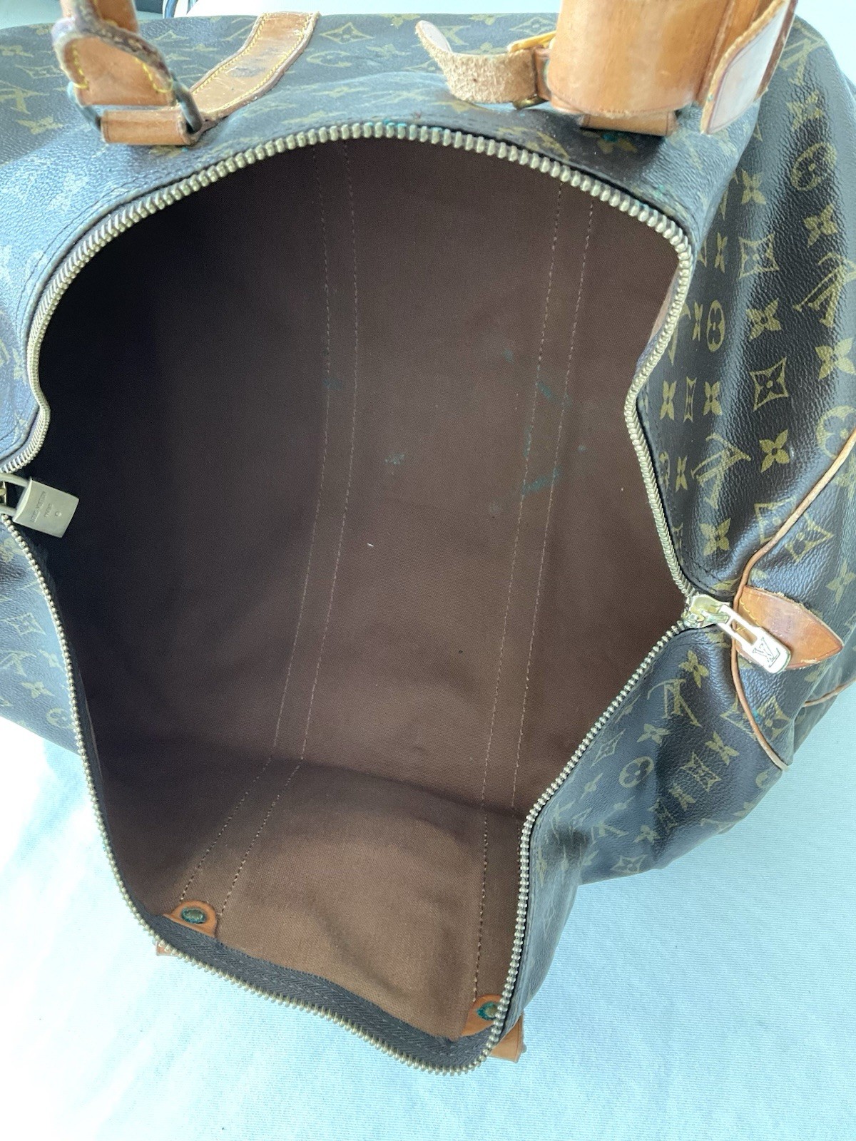 Louis Vuitton Keepall 55 Monogram Canvas Travel Bag Authentic Vintage thumbnail 11