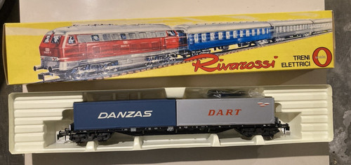 RIVAROSSI SCALA 0 7566 CARRO PIANALE CON CONTAINERS IN BOX MAI USATO CVLU | Condition: Usato