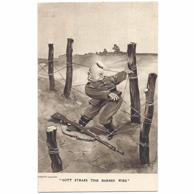 BRUCE BAIRNSFATHER Gott Strafe Bystander Postkarte, unbenutzt