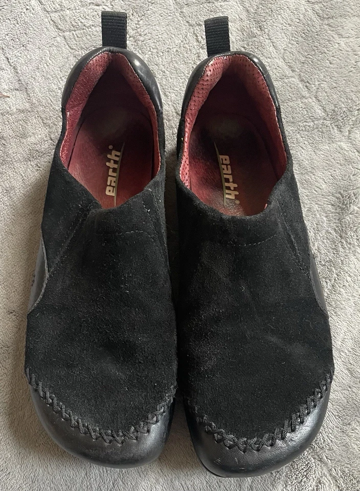 Kalso Earth Womens Radius Caribou Loafer 7B Slip On Flat Shoe Black Leather - Image 4 of 4