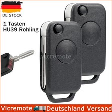 2x Klapp Schl&uuml;ssel Ersatz Geh&auml;use f&uuml;r Mercedes E S SL SLK Klasse W124 R129 W140