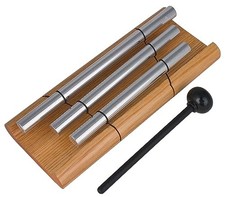 Woodstock Wind Chimes Zenergy Trio Hand Chime, Silver  Musically Tuned 7.7"