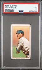 1909-11 T206 OLD MILL THROWING NAP RUCKER PSA 3