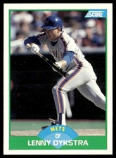 1989 Score Lenny Dykstra New York Mets #84