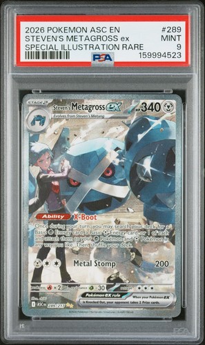 Steven's Metagross ex graded PSA 9 for sale on eBay
