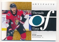 ERIK KARLSSON 2021-22 ARTIFACTS THREADS OF TIME #TT-EK JERSEY PATCH MINT
