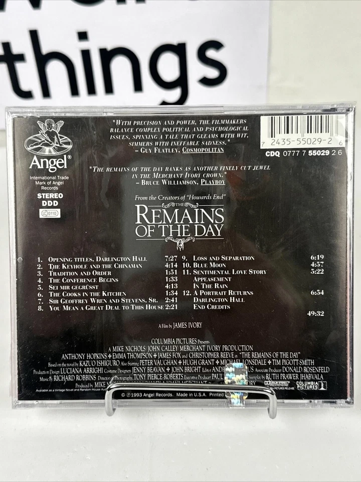 RICHARD ROBBINS - The Remains Of The Day (1993 Merchant Ivory Film) - CD NEW Foto 3 de 4