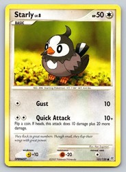 Starly 101/130 Diamond & Pearl Base Set Common Pokemon TCG Card