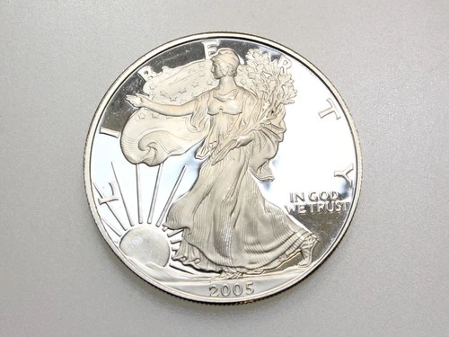 2005 $1 AMERICAN SILVER EAGLE DOLLAR GEM PROOF