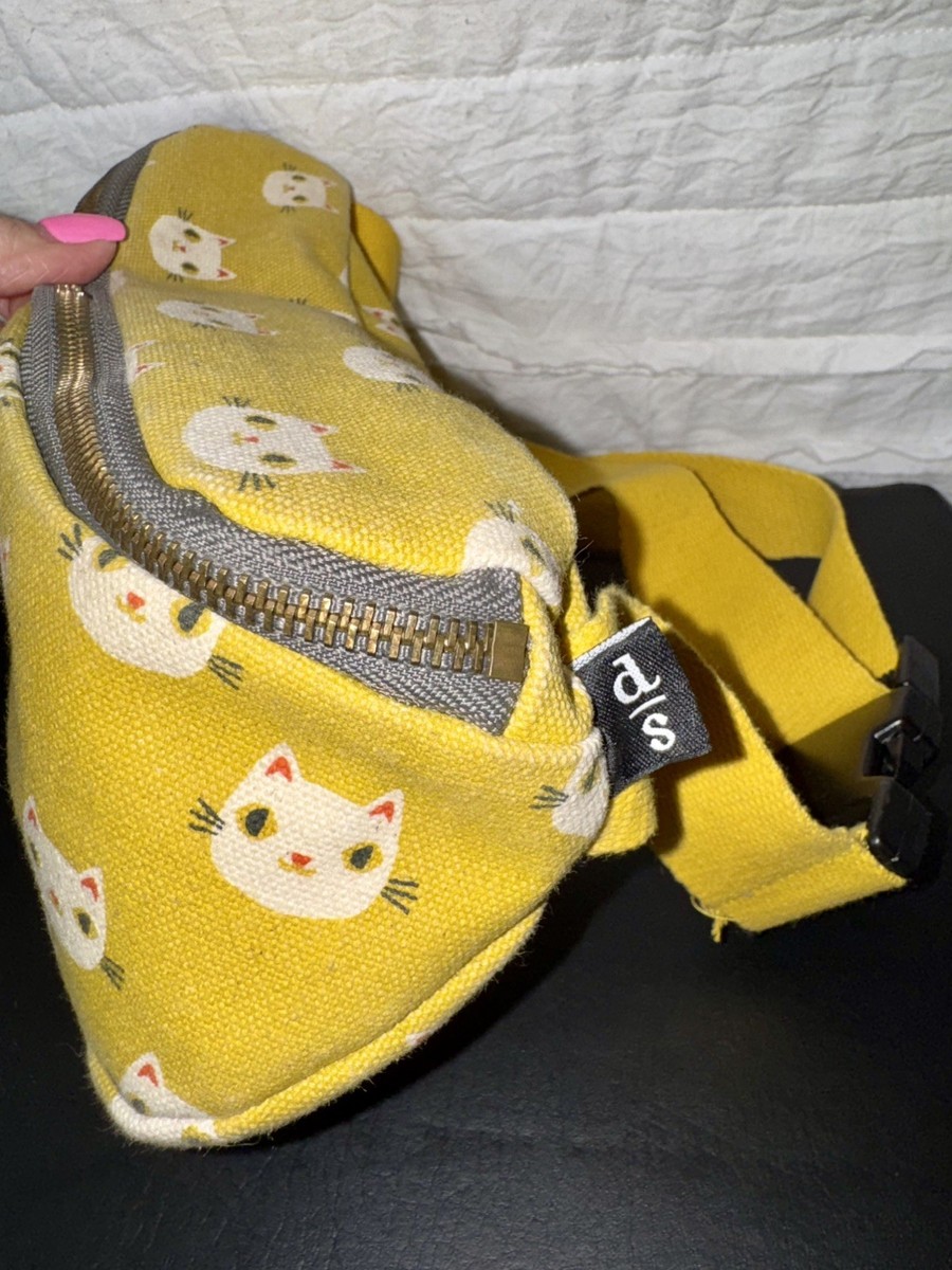 Danica Studio Yellow Meow Meow Cat Belt Bag, Fanny Pack, Crossbody Purse View 6