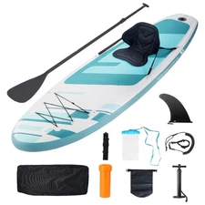 Inflatable Stand Up Paddle Board Paddleboard Removable Kayak Seat 10' x 33" x 6"
