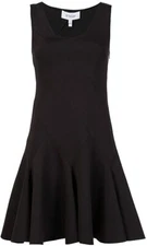 Derek Lam 10 Crosby - Sleeveless Godet Dress in Black, Size 4, New with Tags