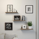 Wooden Wall Floating Shelves, 3 Sets Shelves for Wall Décor, Bathroom ...