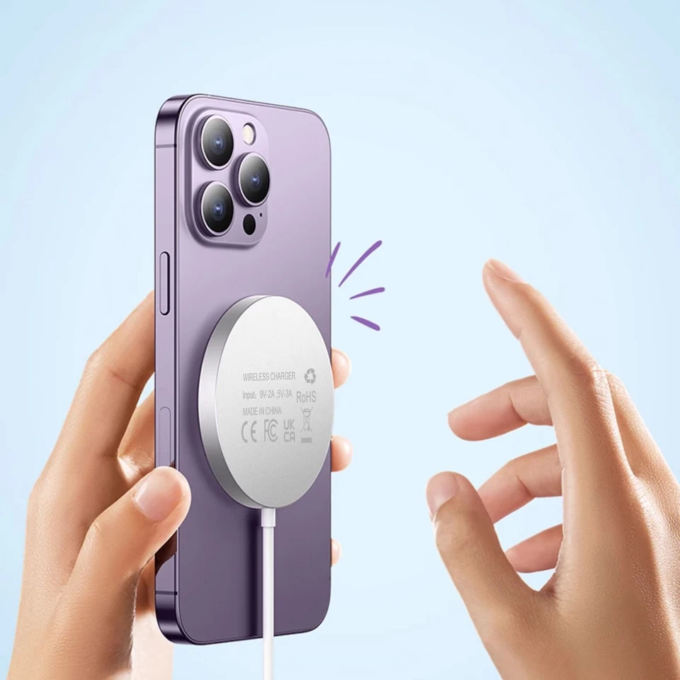 Cargador inalámbrico magnético de 15 W almohadilla de carga para Apple iPhone 17 Pro Max Air 16 15 Foto 3 de 4