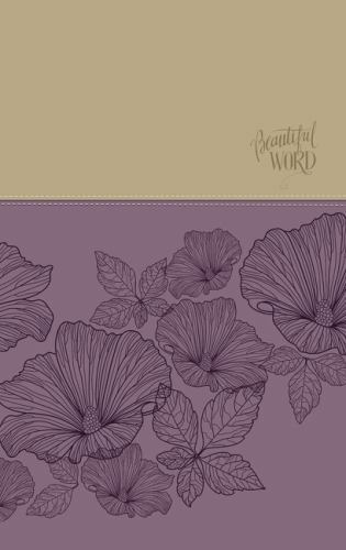 NIV, Beautiful Word Coloring Bible, Large Print, Leathersoft, Purple/Tan: Hundr