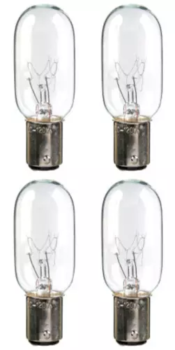 Four Bulbs 25T8DC Clear 25 Watt 130 Volt Bayonet Base BA15d 25W, Microwave etc