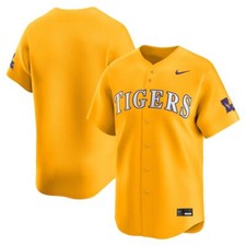 LSU Tigers Nike Gold 2025 College Official NCAA Baseball Limited Jersey