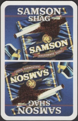 tobacco samson Playing Cards Single Card Old Vintage SAMSON SHAG Cigarette Tobacco  Advertising