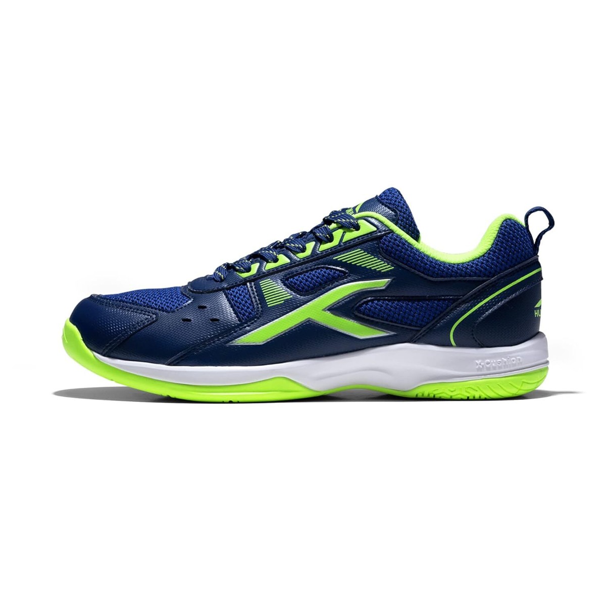 HUNDRED Raze Unisex Badminton Shoes Color: Navy-Lime Size: 7US
