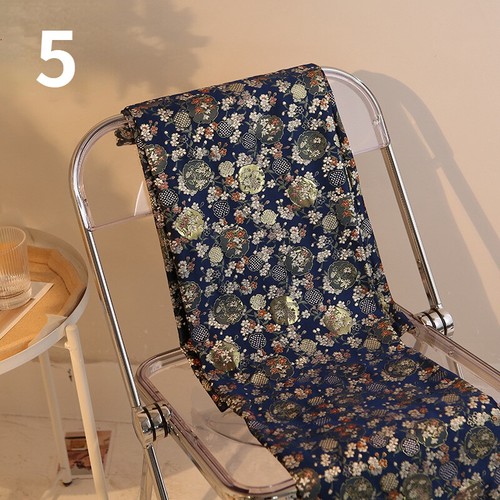 Brokat Damast Stoff Kunstseide Satin Bestickt Japanisch Blumenmuster 150 100cm - Bild 16 von 17