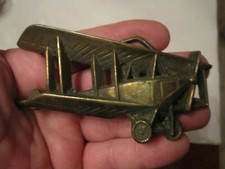 1978 VINTAGE AIR PLANE THEME BELT BUCKLE - HEAVY - SOLID BRASS - GW-1
