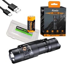 Fenix PD25R 800 Lumen LED EDC Flashlight w/battery  batt carrying case