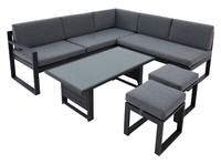 GartenmöBel Set BalkonmöBel Gartenlounge Sitzgruppe Gartengarnitur 5-Teilig Grau