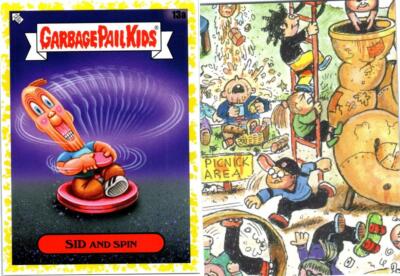 2024 GARBAGE PAIL KIDS KIDS AT PLAY - YELLOW PARALLEL CARD 13a Sid and Spin
