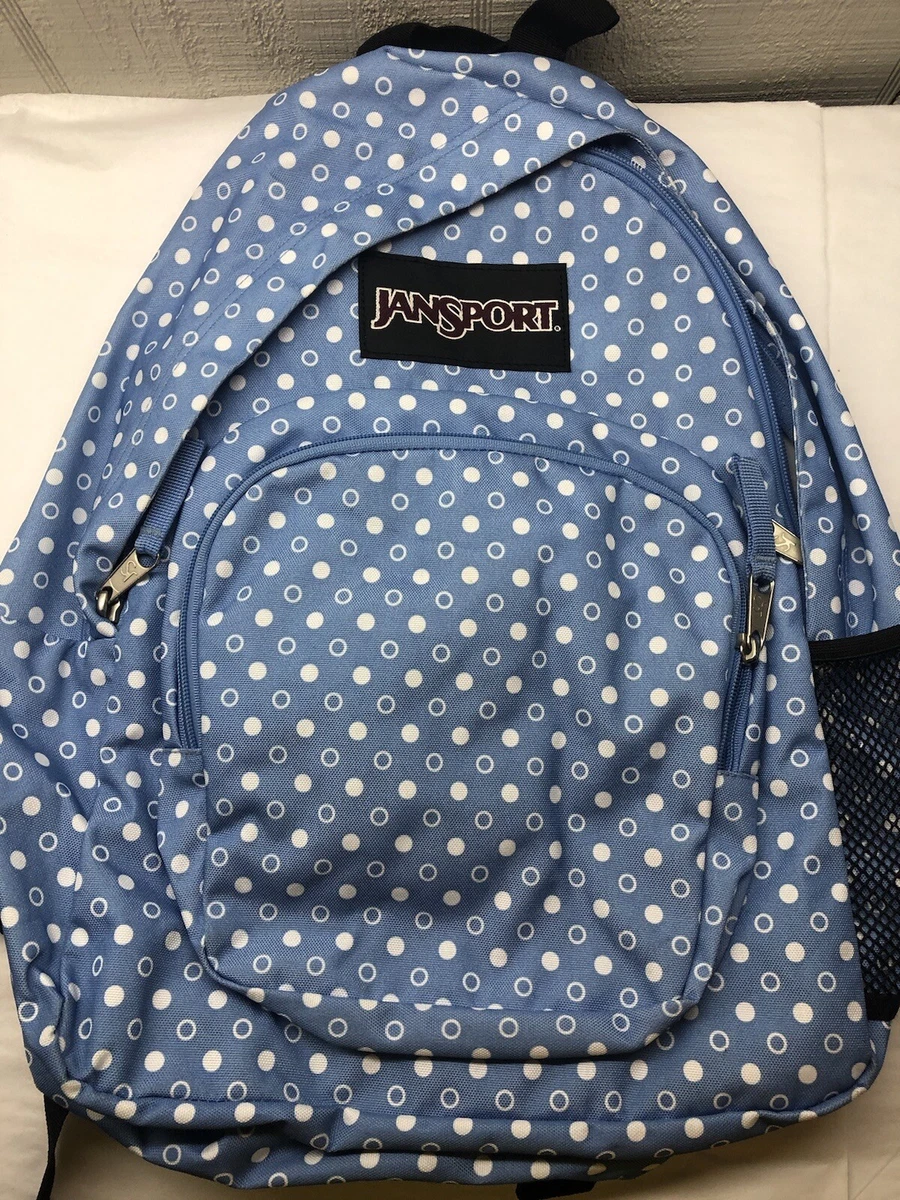 Jansport blue polka dot backpack sales