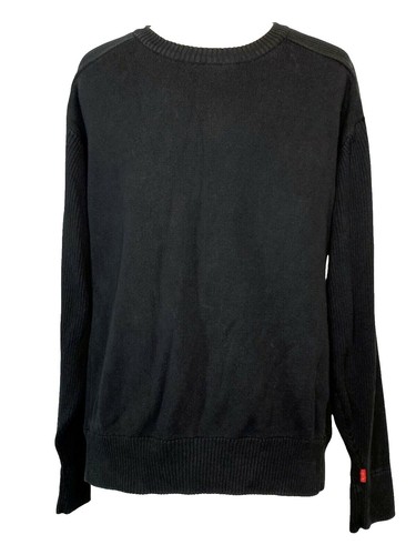 SUPREME SS17 Felt Shadow Crewneck L/S Top Sweater Black M Medium