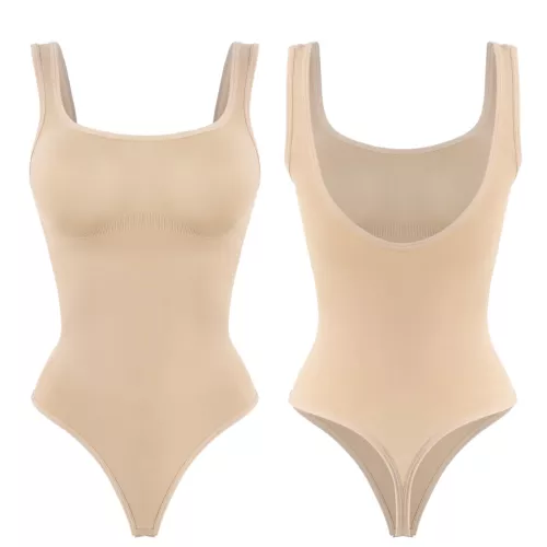 Plus Size Slimming Vest Wide Collar Type High Elastic Bodysuit Shapewear Yoga - Picture 18 of 23
