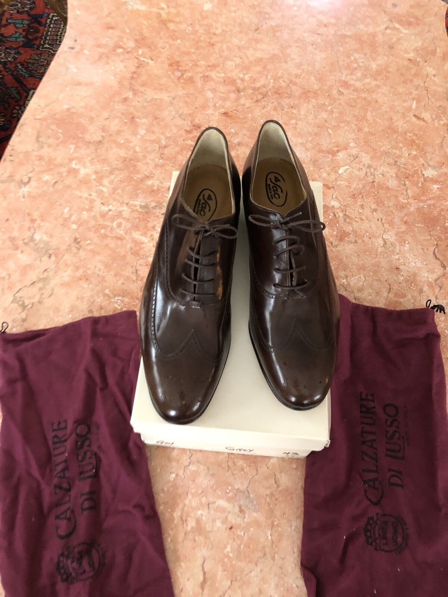 Calzaturificio Silver Italian Leather Moc Toe Derby‎ Shoes Tan Cognac 45 US 12 H777 Calzoleria Toscana Men main image 4