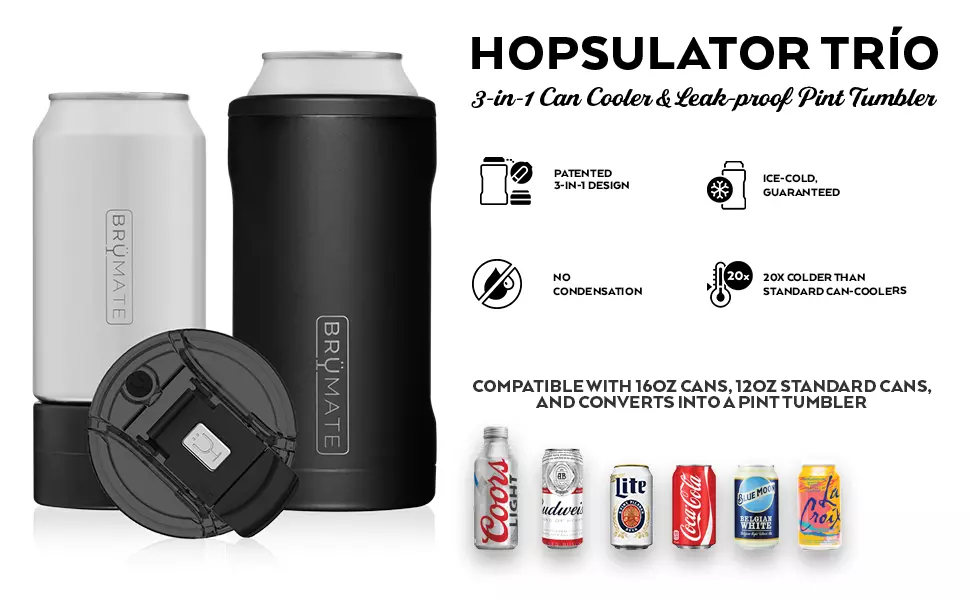 BruMate 12 oz Hopsulator DUO CLAY Holds 12 oz Beer Can