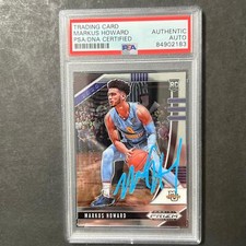 2020-21 Panini Prizm Draft Picks #40 Markus Howard Signed Card AUTO PSA Slabbed