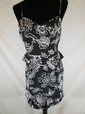 American Eagle Outfitters Black And White Spaghetti Strap Dress Sz 10