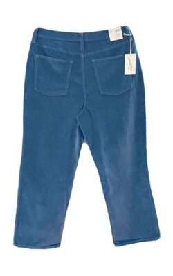 Universal Thread Women's High-Rise Vintage BLUE Corduroy Straight Jeans Size 14