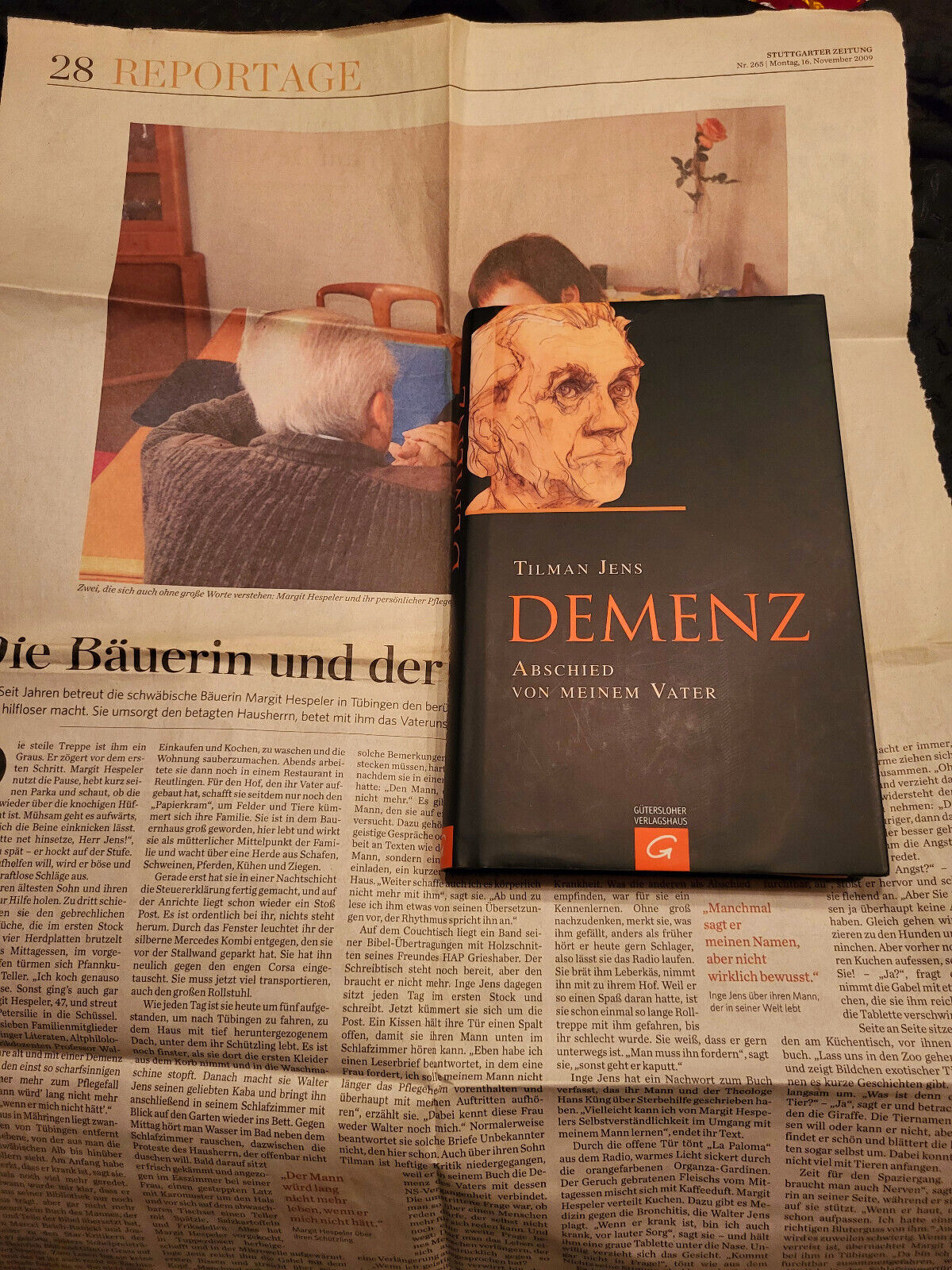 Demenz Abschied von meinem Vater  Jens Tilman gebunden TOP mit Zeitungsausschnit - Jens, Tilman