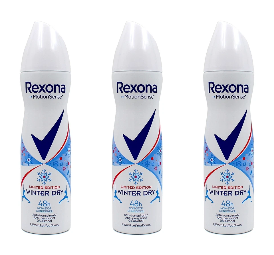 Rexona MotionSense™ Winter Dry Deo Spray , 3x150ml EAN8710847925016
