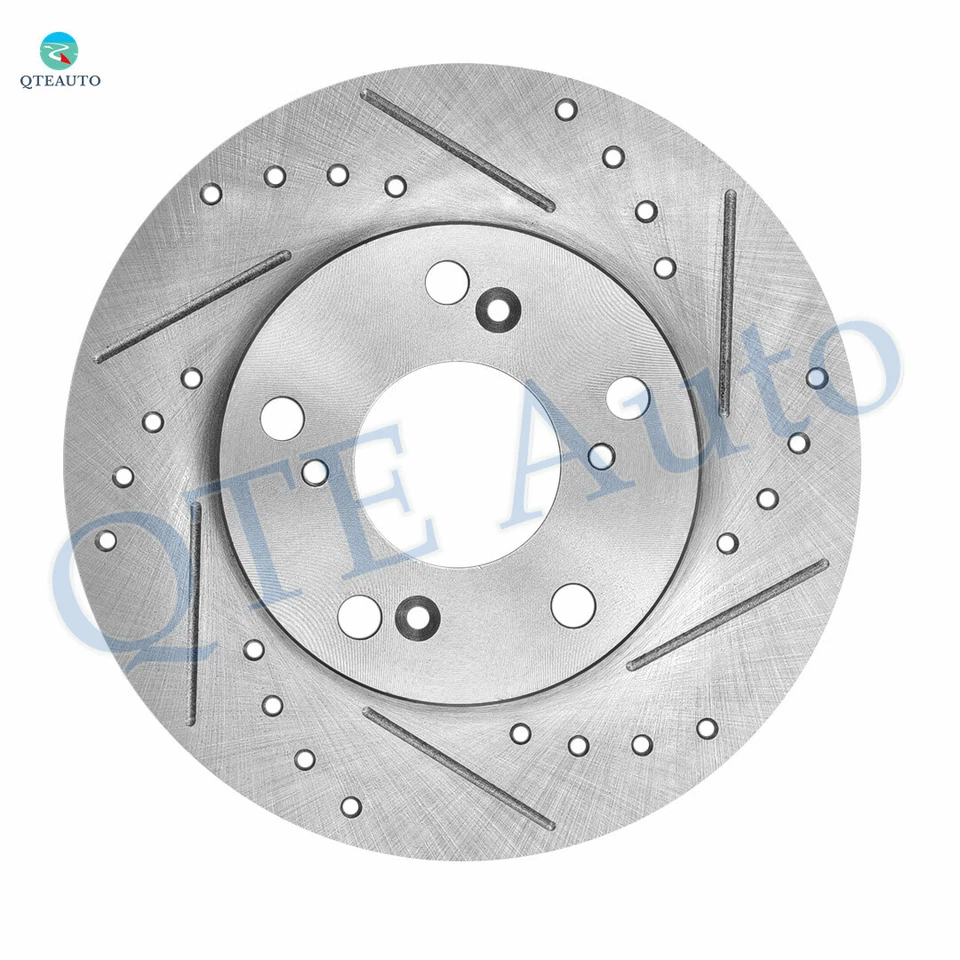 Rotores de disco de freno delanteros ranurados perforados 262 mm para base Acura RSX 2002-2006 Foto 2 de 4
