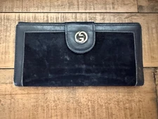 Vintage Gucci Wallet Women's Suede Leather Made Italy 90s