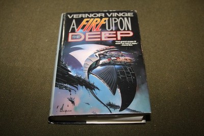A Fire Upon The Deep by Vernor Vinge 1992 HC Tor SF Book Club