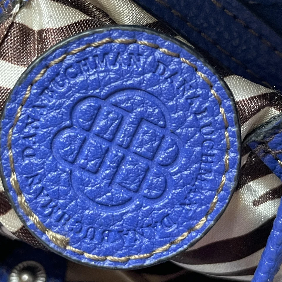 Dana Buchman Tote Bag Womens Pebble Leather Zebra Lining Shoulder Purse Handbag - Image 4 of 4