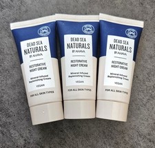 3 x Ahava Dead Sea Naturals Restorative Night Cream 15ml/.51 oz each NEW