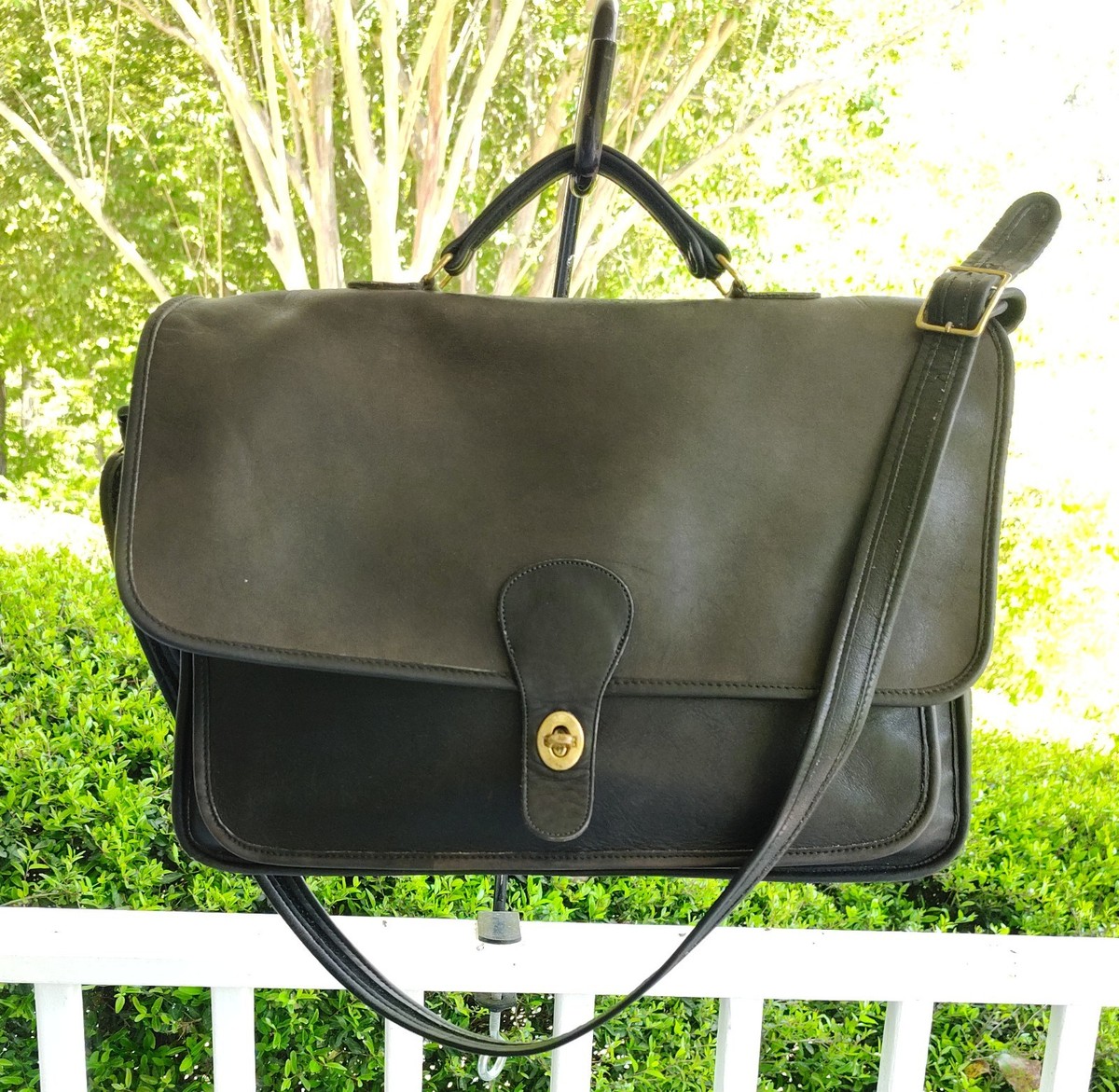 Coach Vintage LARGE 926 Black Metropolitan 80's Briefcase Made in