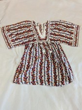 Tory Burch Printed Beach Tunic Dress in the Orange Wonderland Vine pattern Small